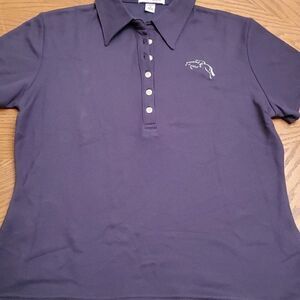 Polo womens small riding shirt, gray, short sleeve. Red House